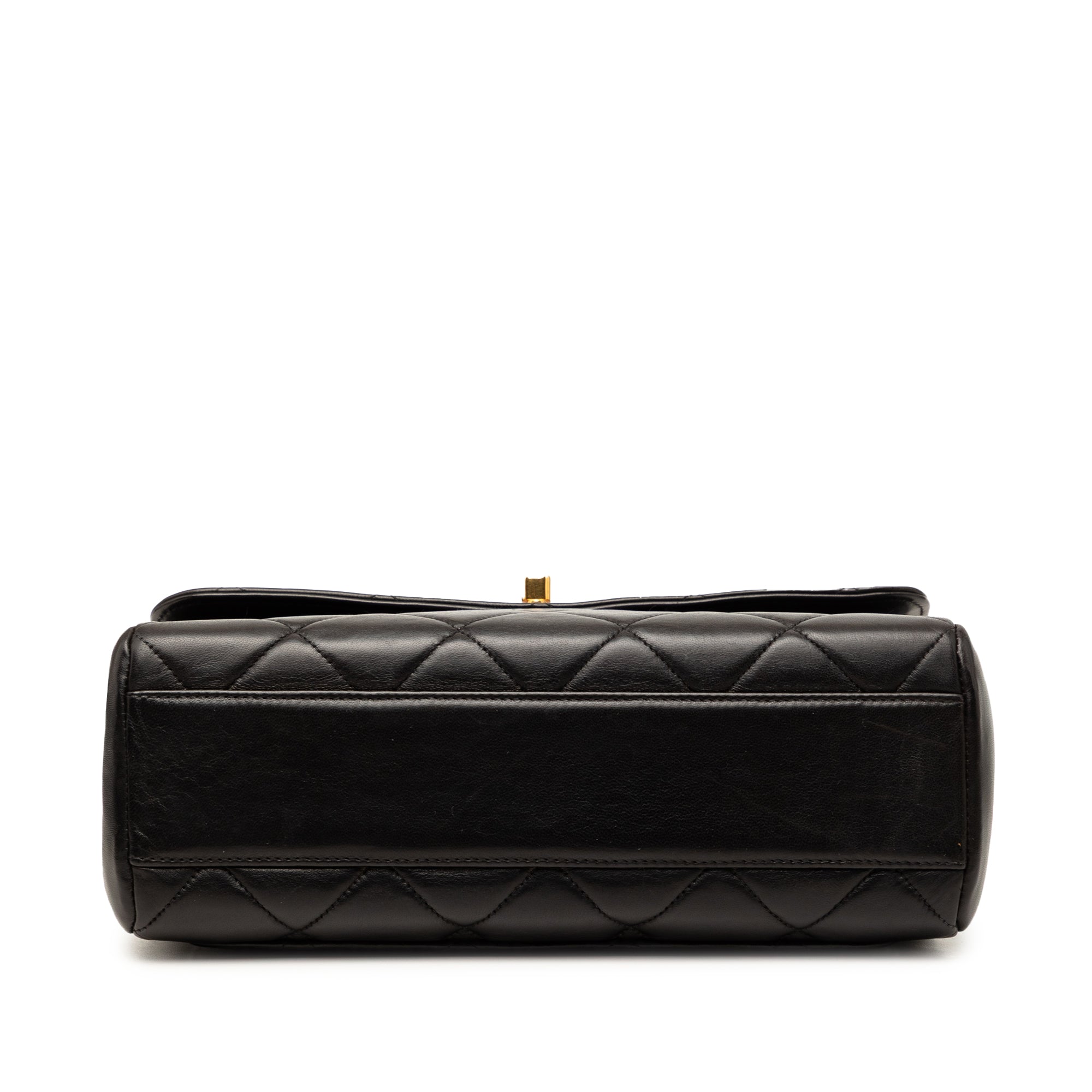 Small Square Quilted Lambskin Straight Single Flap - Image 3