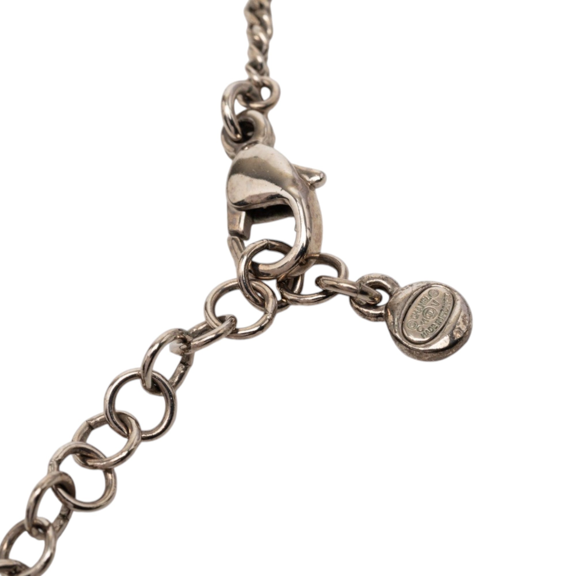 Brass CC Strass Pendant Necklace - Image 3