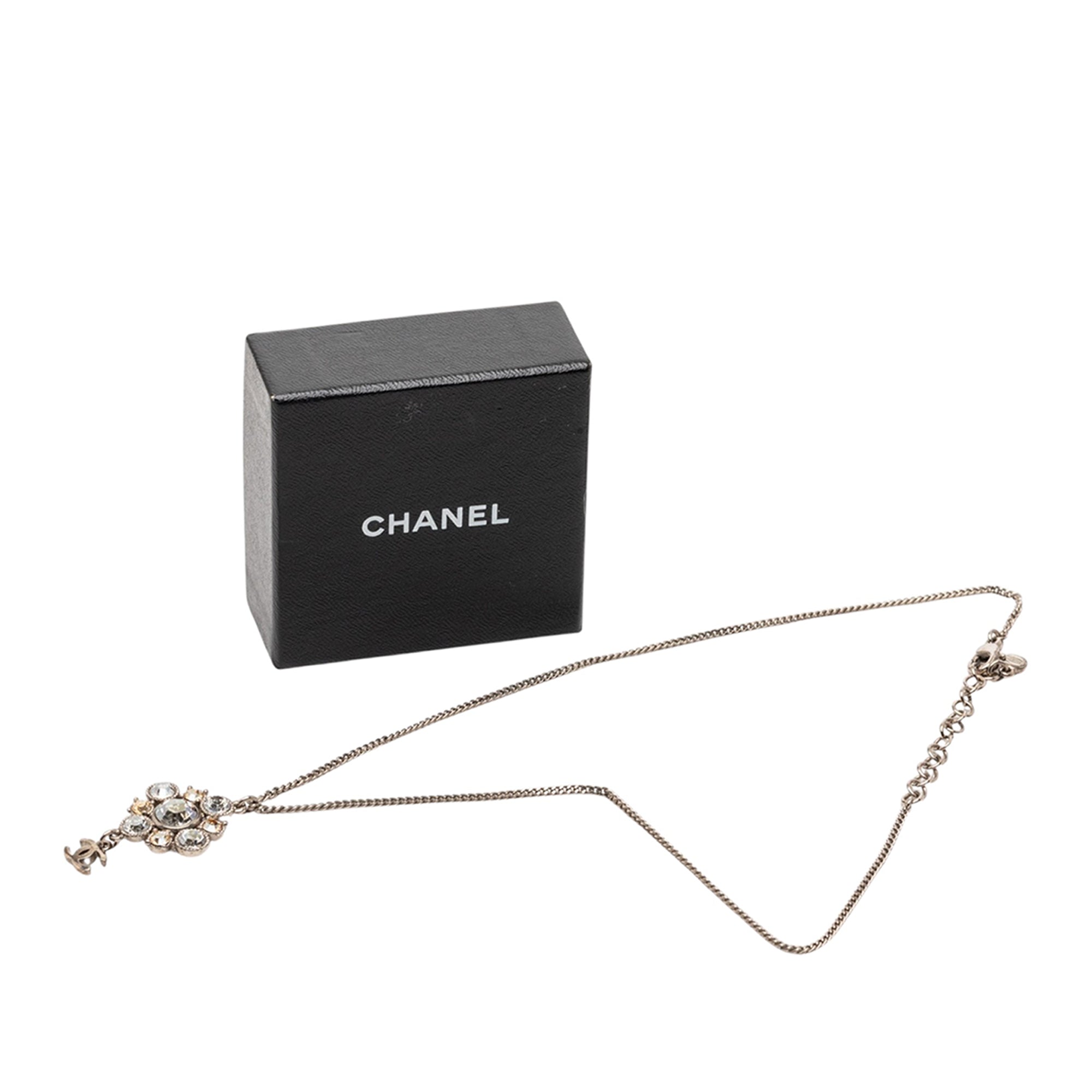 Brass CC Strass Pendant Necklace - Image 6