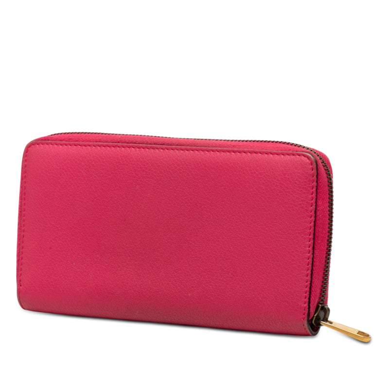 Grained Calfskin Web Logo Zip Around Wallet - Image 2