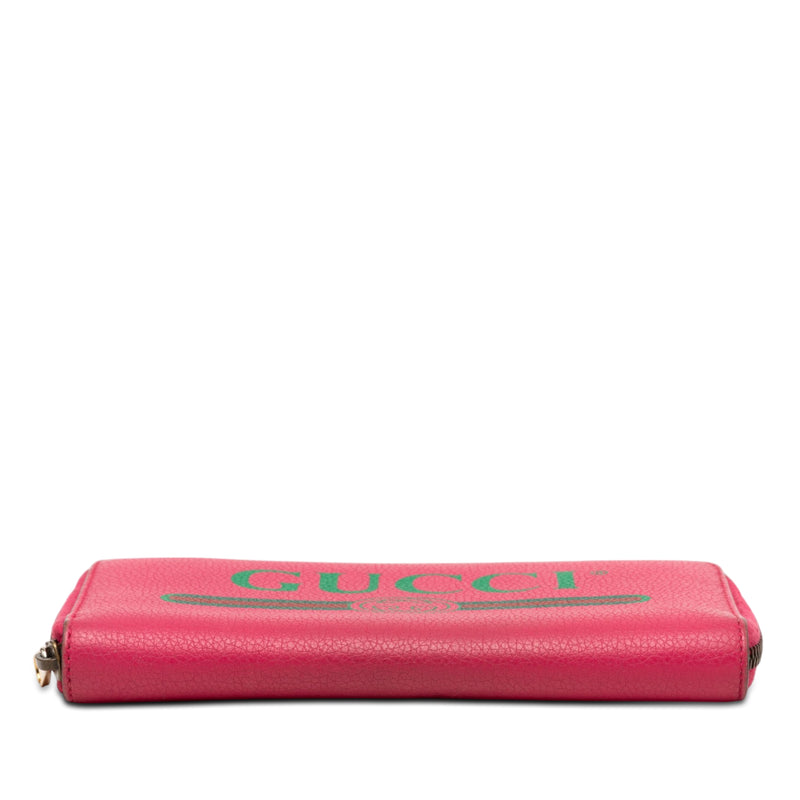 Grained Calfskin Web Logo Zip Around Wallet - Image 3
