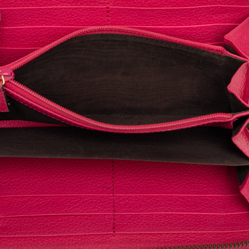 Grained Calfskin Web Logo Zip Around Wallet - Image 4