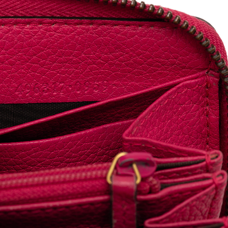 Grained Calfskin Web Logo Zip Around Wallet - Image 5