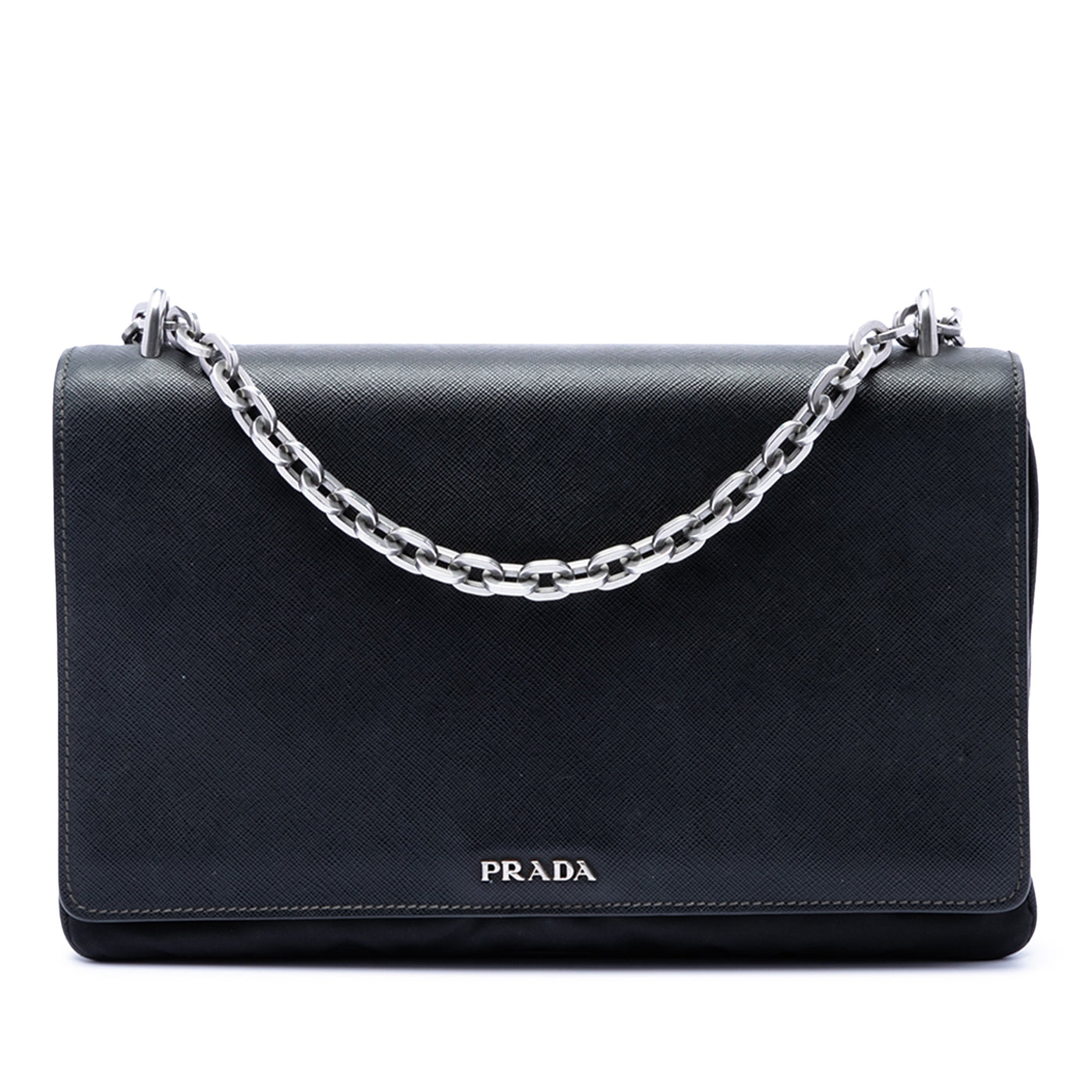 Saffiano Lux and Tessuto Chain Crossbody - Image 1