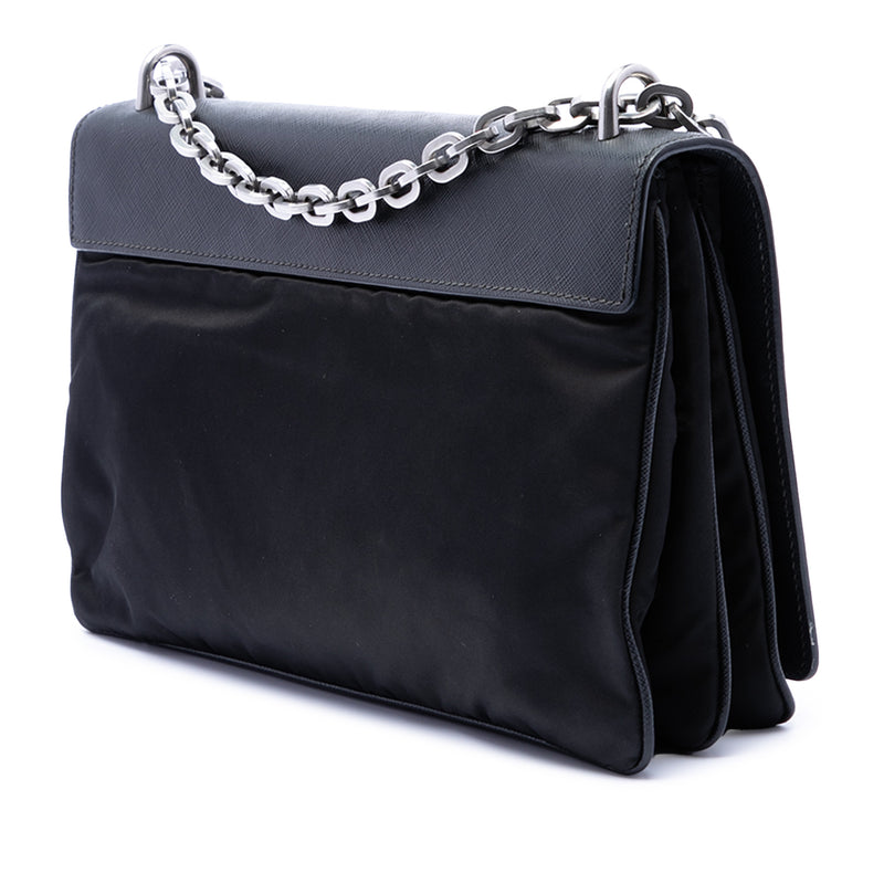 Saffiano Lux and Tessuto Chain Crossbody - Image 2
