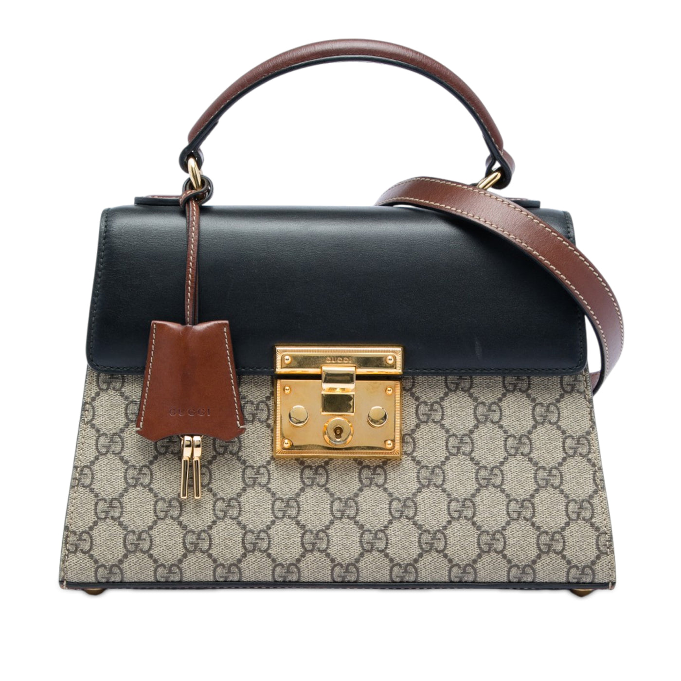 Small GG Supreme Padlock Satchel - Image 1