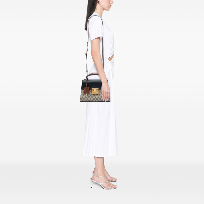 Small GG Supreme Padlock Satchel - Image 5