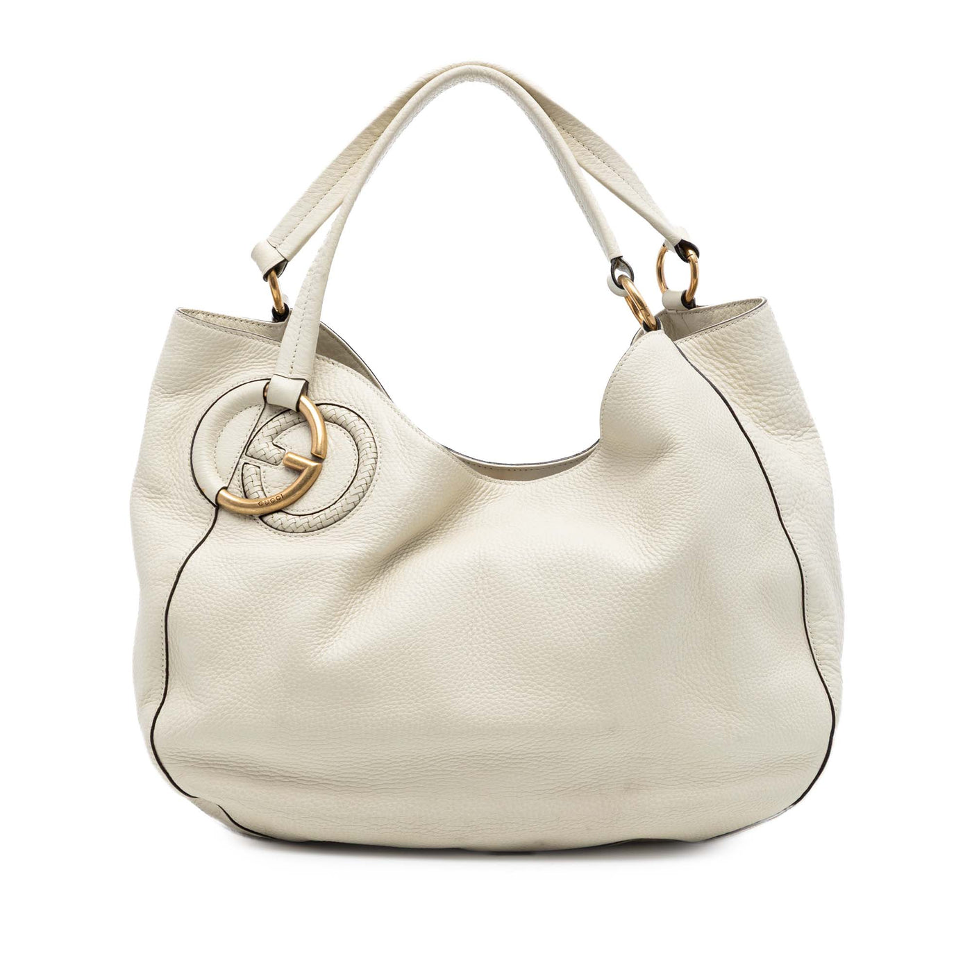 Medium Pebbled Calfskin Twill Tote - Image 1