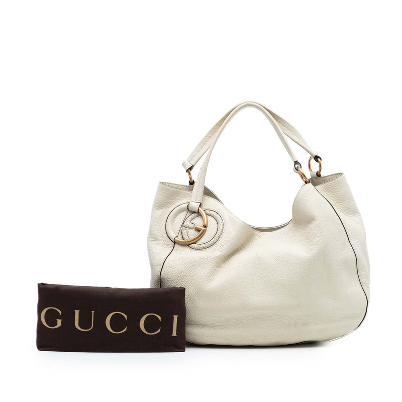 Medium Pebbled Calfskin Twill Tote - Image 9
