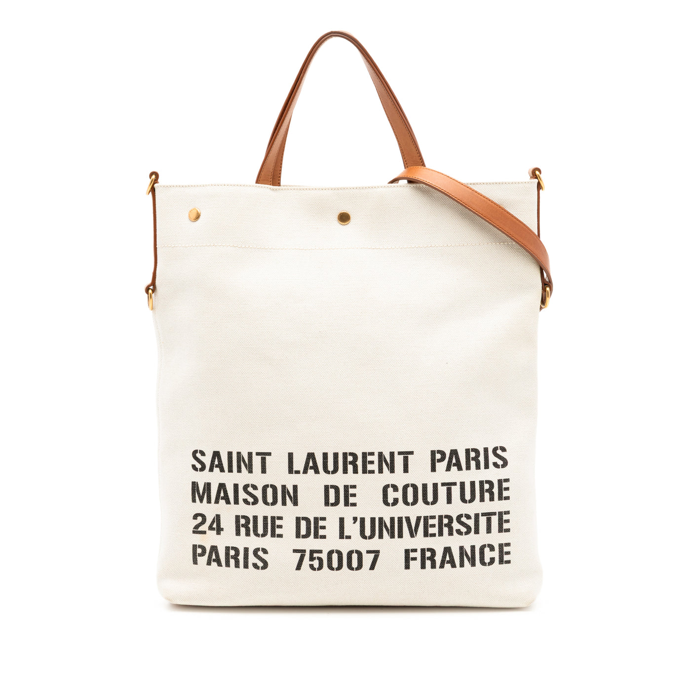 Canvas Stencil Logo Convertible Tote - Image 1