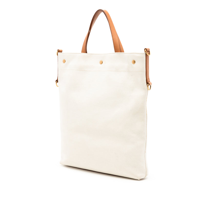 Canvas Stencil Logo Convertible Tote - Image 2