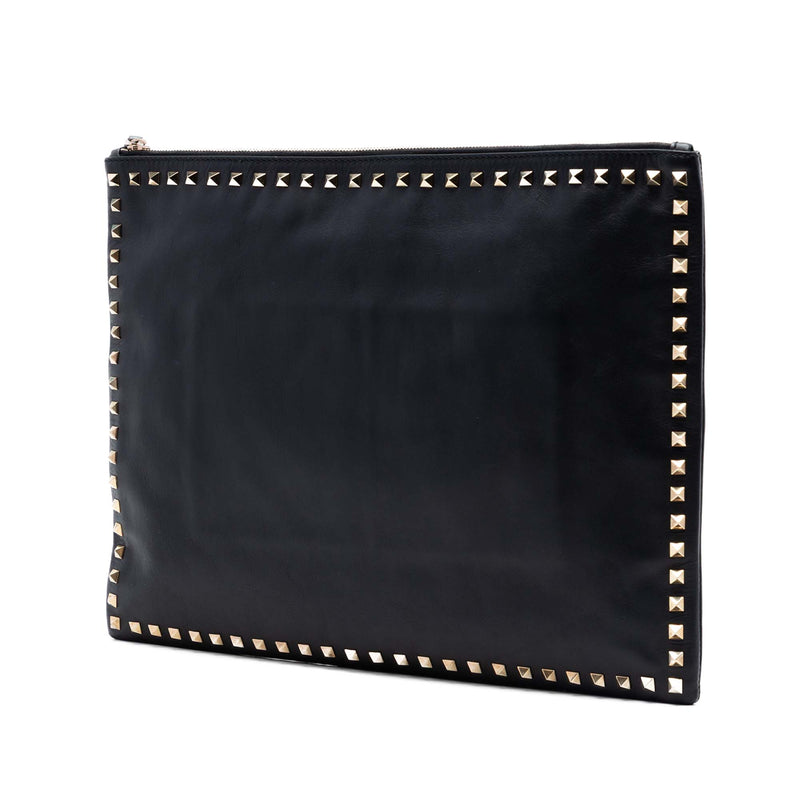 Large Leather Rockstud Clutch - Image 2