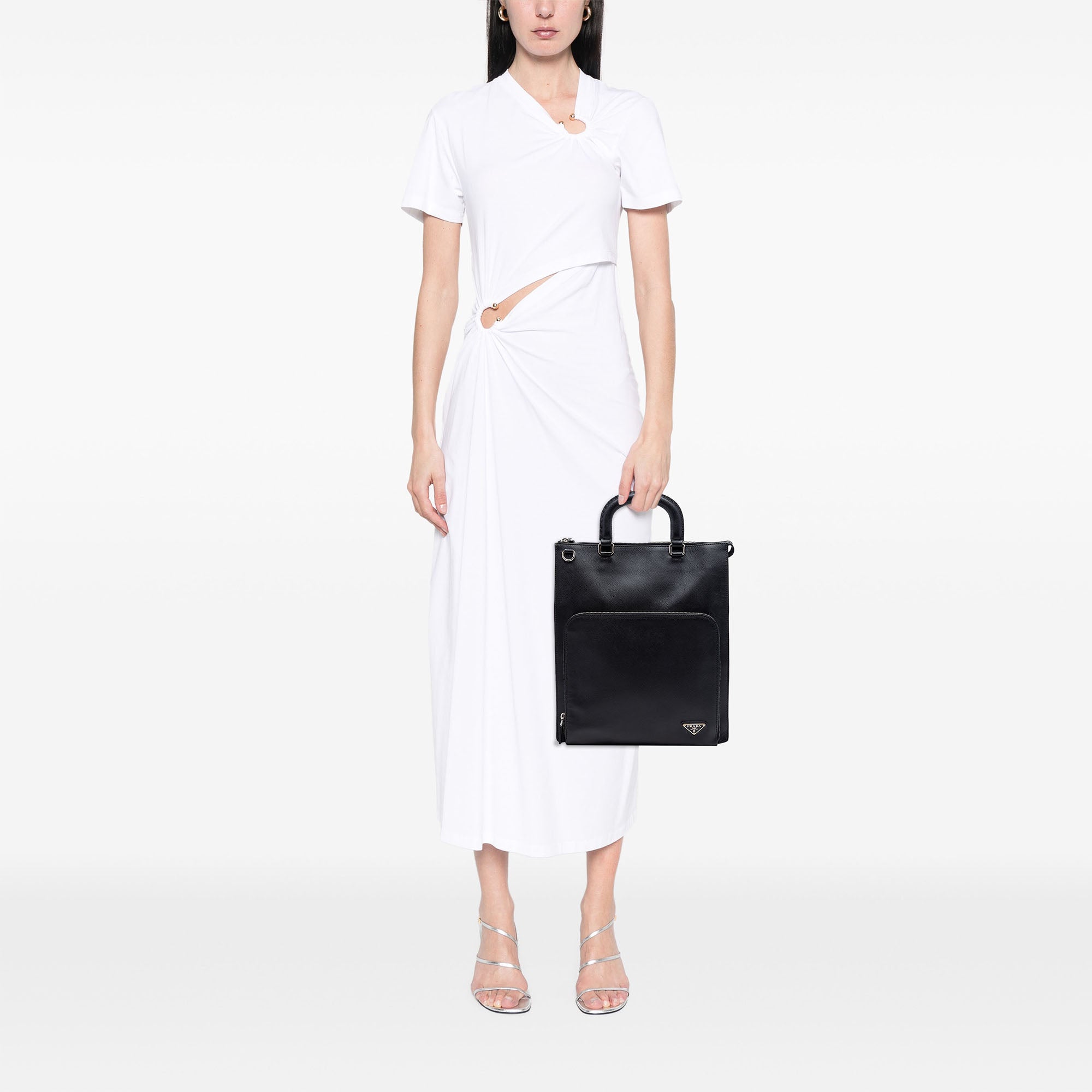 Saffiano Lux Front Pocket Convertible Tote - Image 6