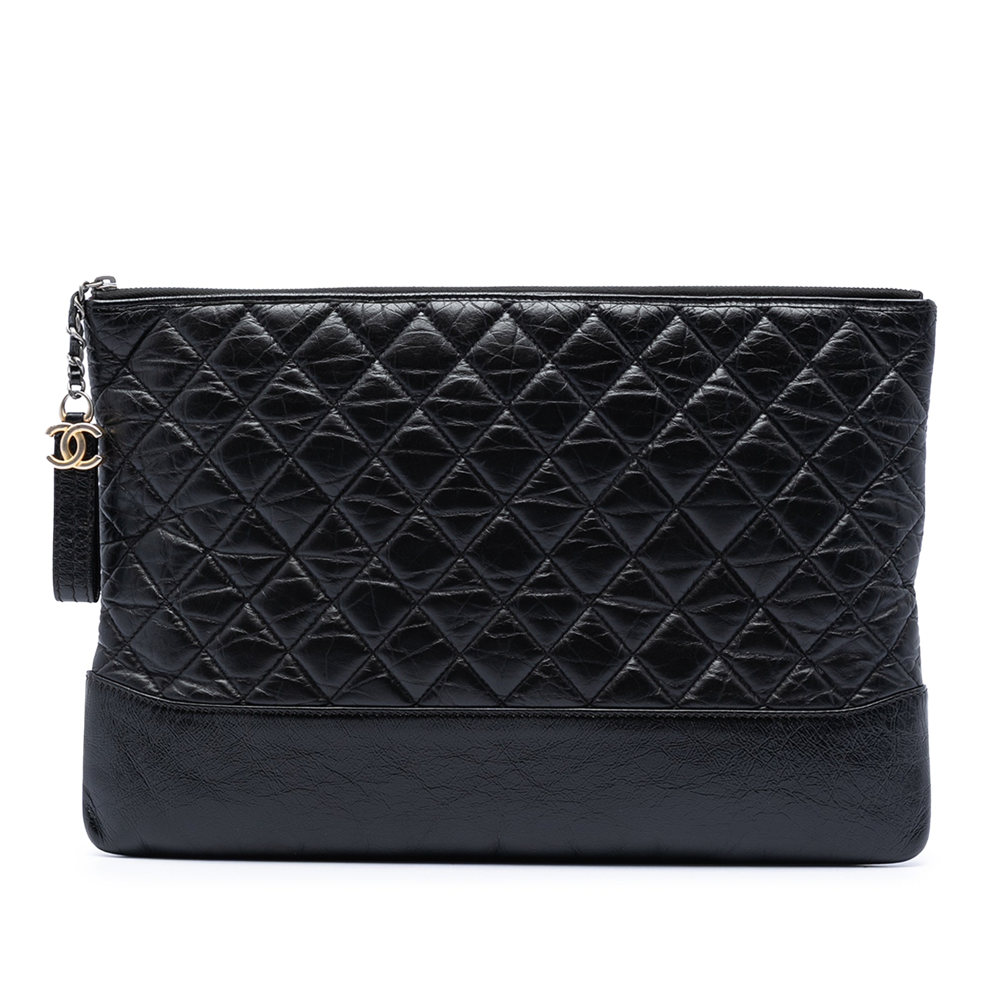 Large Aged Calfskin Gabrielle O Case Clutch - Image 1