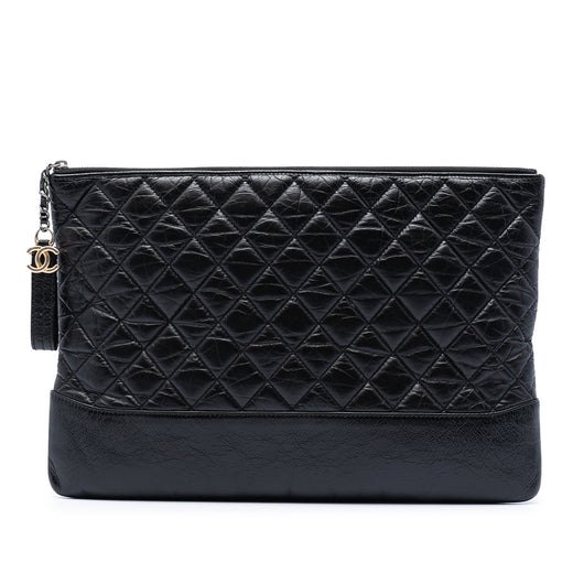 Large Aged Calfskin Gabrielle O Case Clutch - Image 1