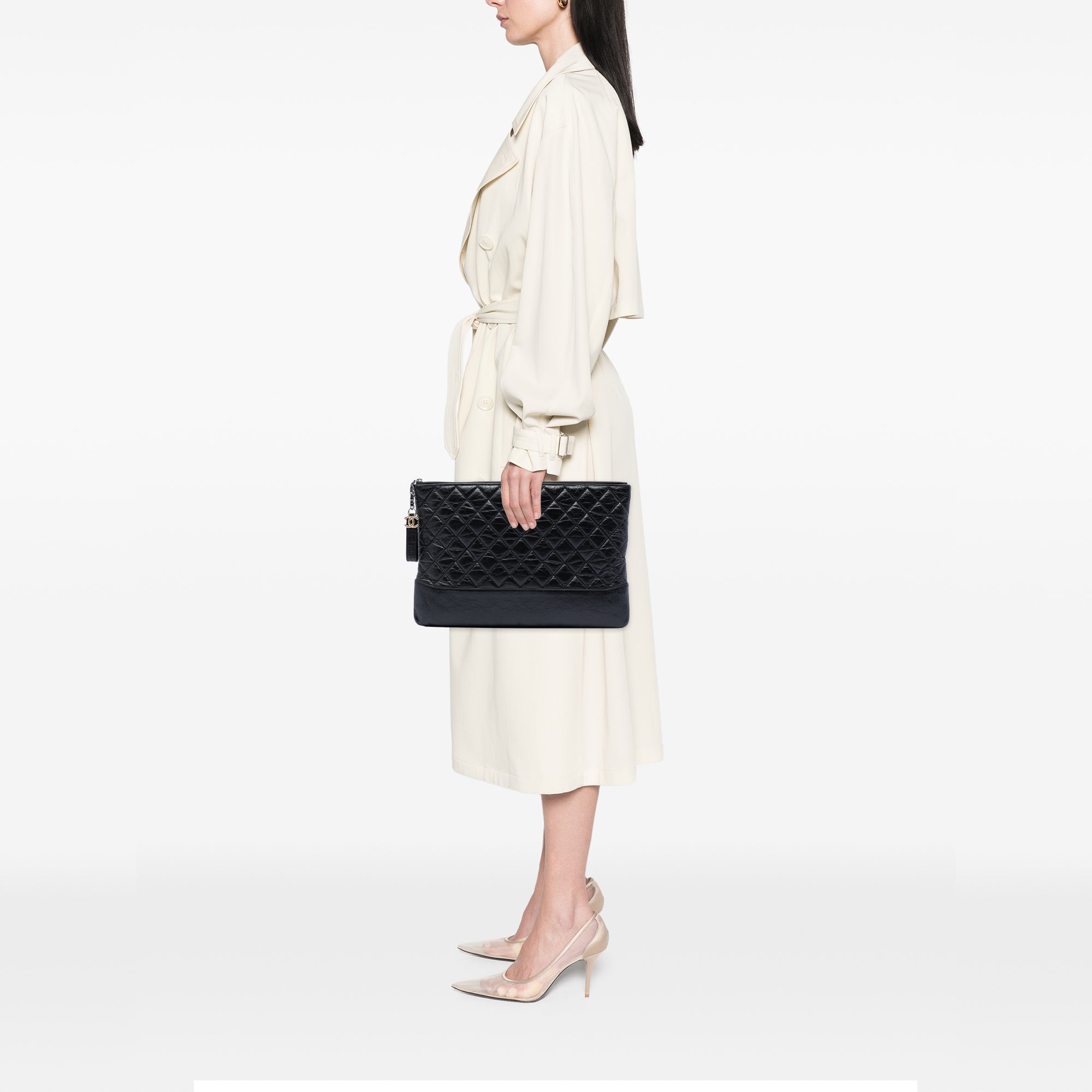 Large Aged Calfskin Gabrielle O Case Clutch - Image 5