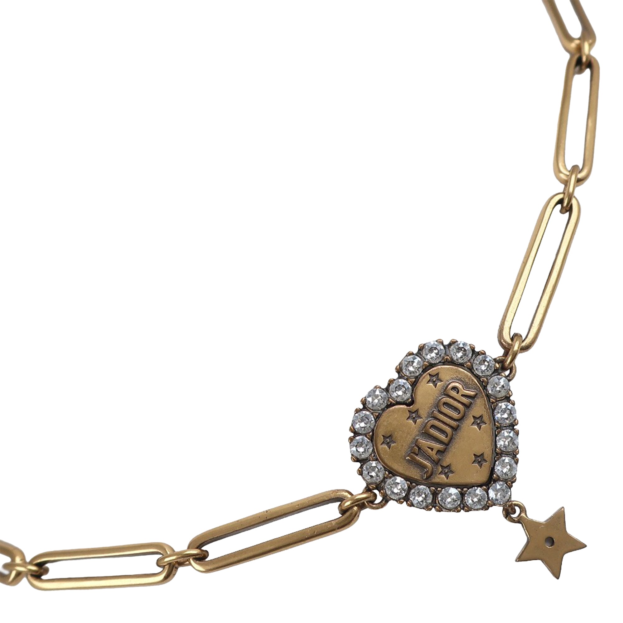 Gold Plated Crystal J'Adior Heart Pendant Necklace - Image 2