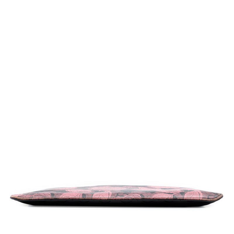 Large CC Quilted Calfskin Camellia Printed O Case Clutch - Image 3