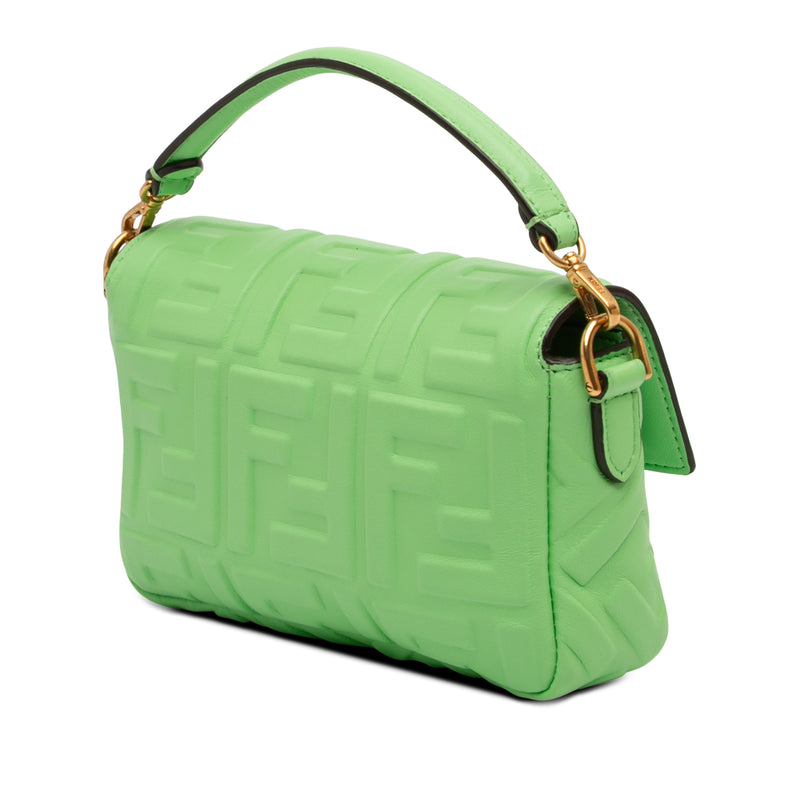 Mini Zucca Embossed Leather Baguette Satchel - Image 2
