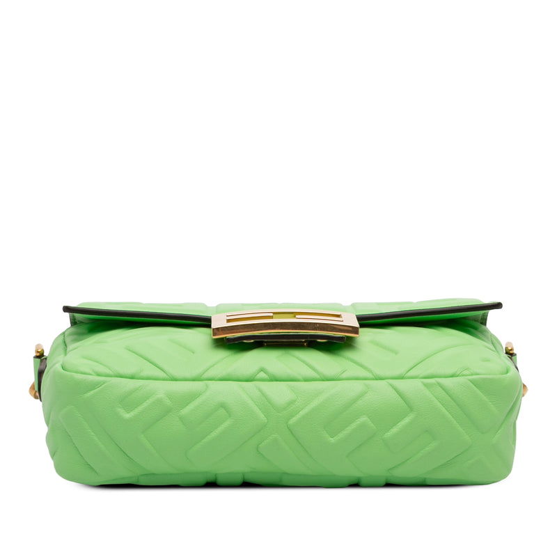Mini Zucca Embossed Leather Baguette Satchel - Image 3