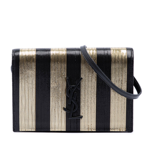 Metallic Striped Fabric Monogram Kate Crossbody - Image 1