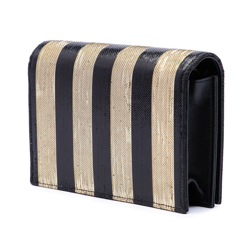 Metallic Striped Fabric Monogram Kate Crossbody - Image 2