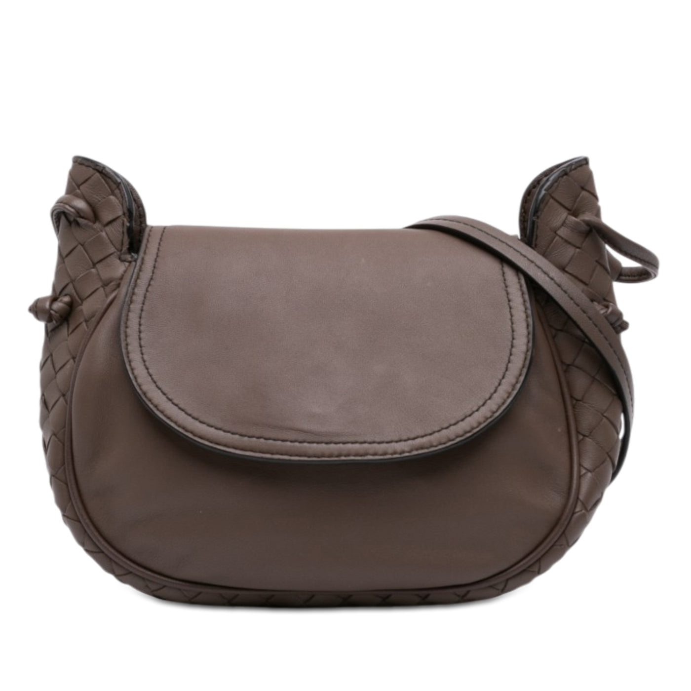Small Intrecciato Trimmed Nappa Nodini Flap - Image 1