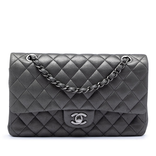 Medium Classic Iridescent Lambskin Double Flap - Image 1