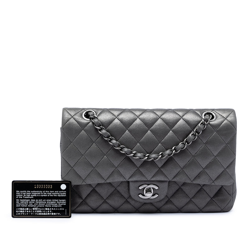 Medium Classic Iridescent Lambskin Double Flap - Image 8