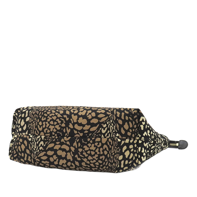 Nylon Leopard Print Double Gancini Tote - Image 3