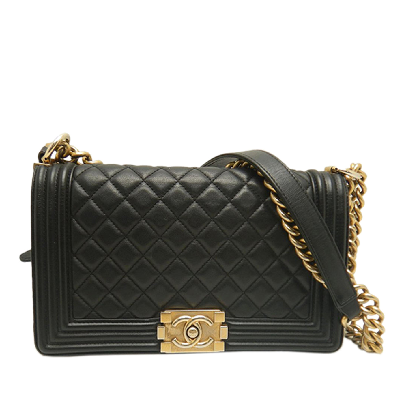 Old Medium Quilted Lambskin Boy Flap - Image 1