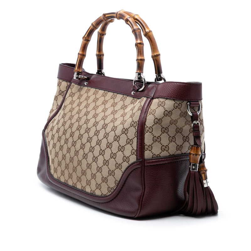 Medium GG Canvas New Bamboo Tassel Tote - Image 2