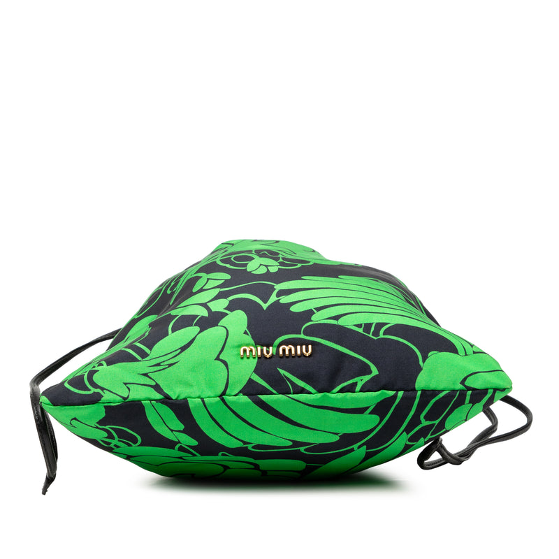 Canvas Floral Botanical Print Drawstring Pouch - Image 3
