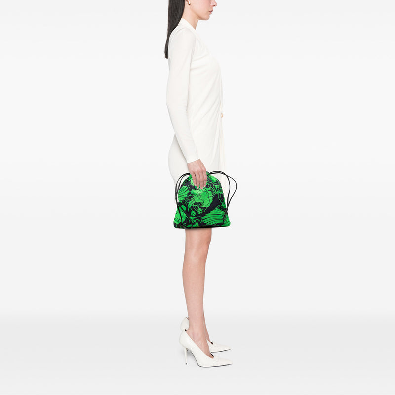 Canvas Floral Botanical Print Drawstring Pouch - Image 6
