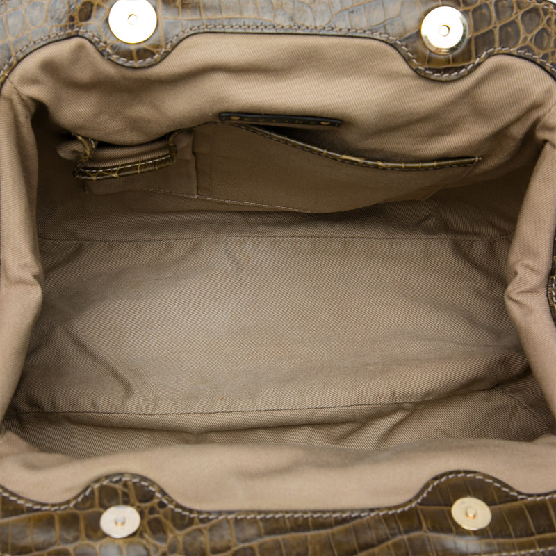 Macadam Canvas Tassel Frame Satchel - Image 4