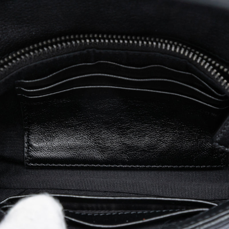 Mini Chevron Sheepskin Monogram College Satchel - Image 4