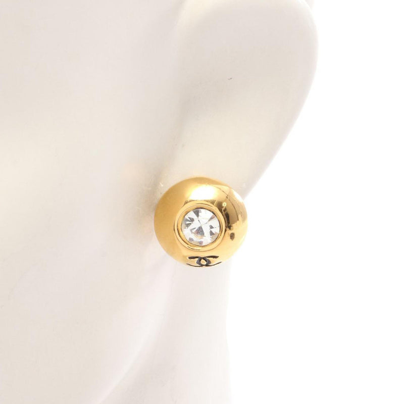 CC Gold Plated and Strass Round Clip On Earrings - Image 5