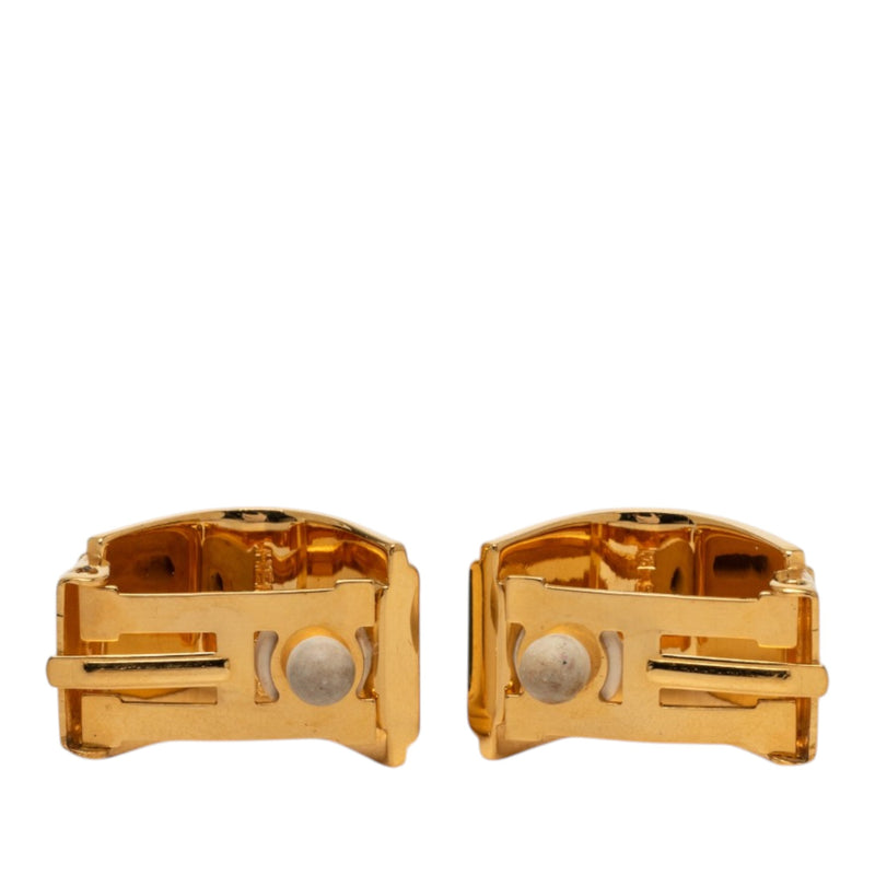 Gold Plated Enamel Cloisonne Clip On Earrings - Image 2