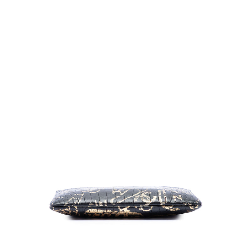 Crocodile Embossed Calfskin Cocodile Graffiti 2.55 Reissue Clutch - Image 3