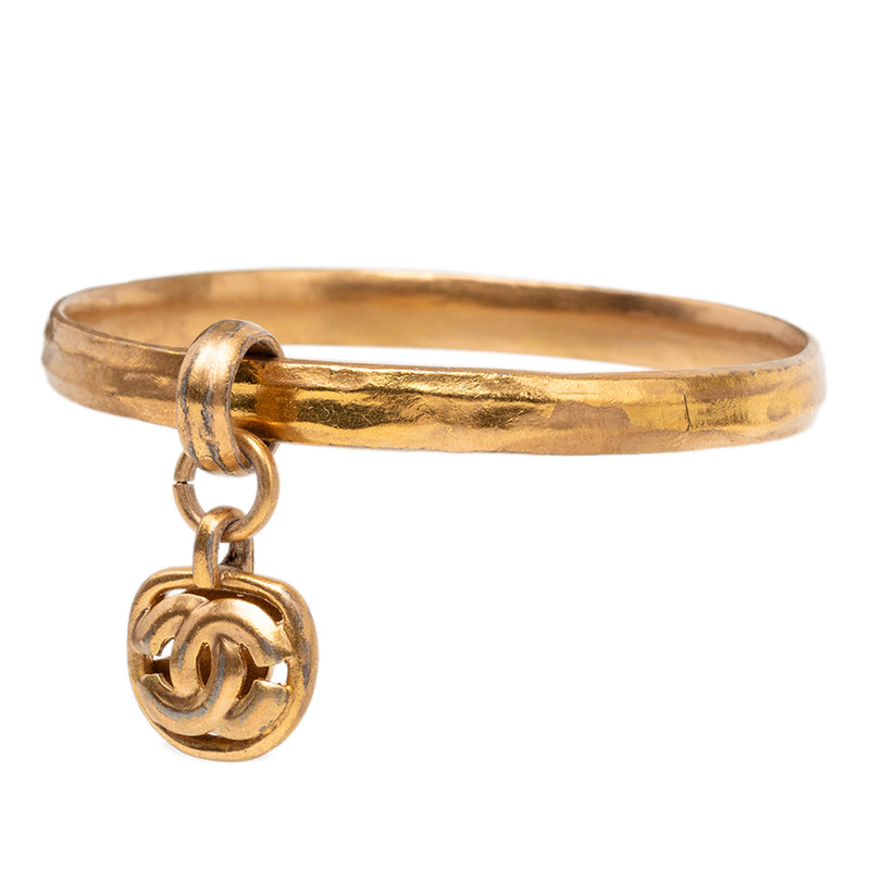 Gold Plated CC Charm Bangle - Image 2