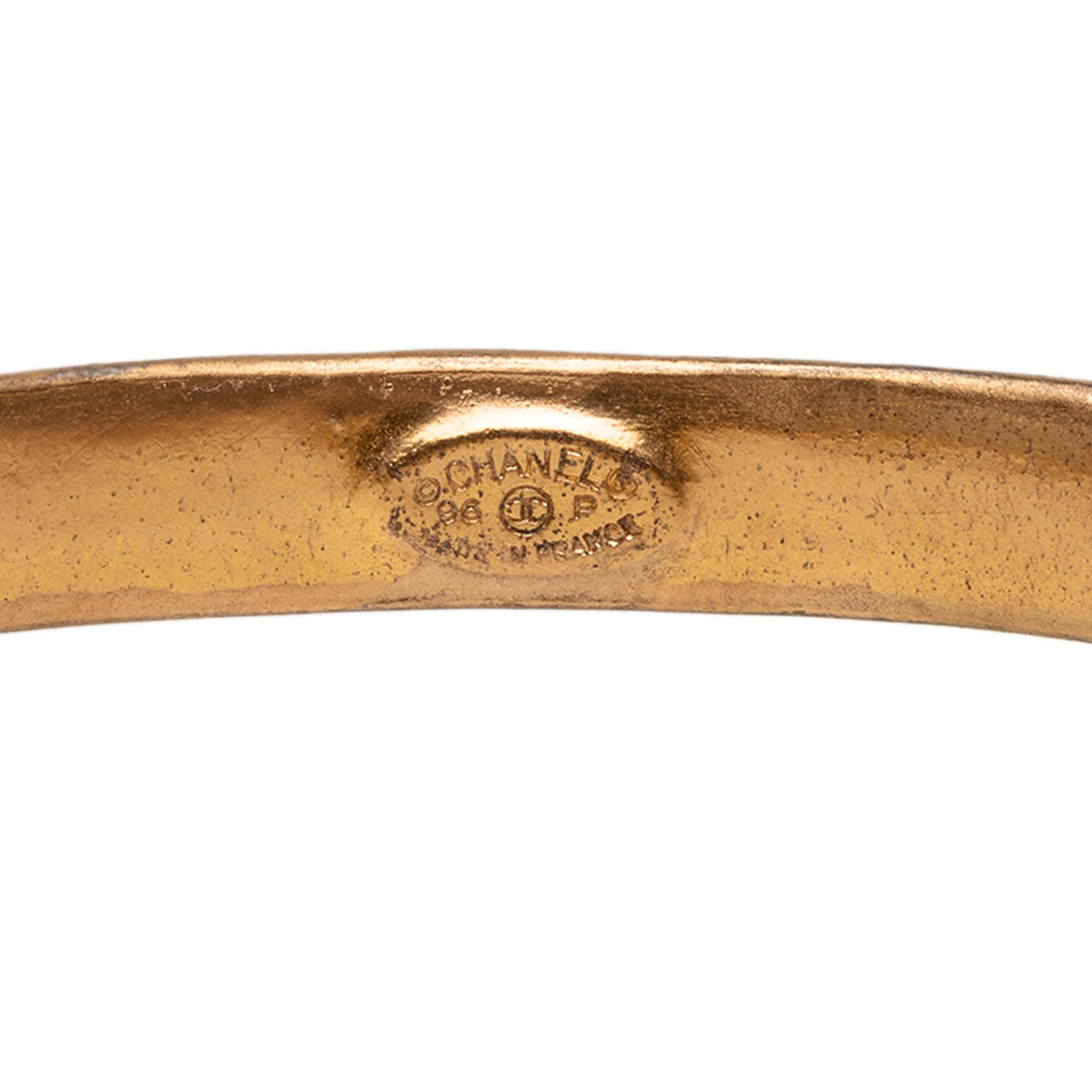 Gold Plated CC Charm Bangle - Image 4