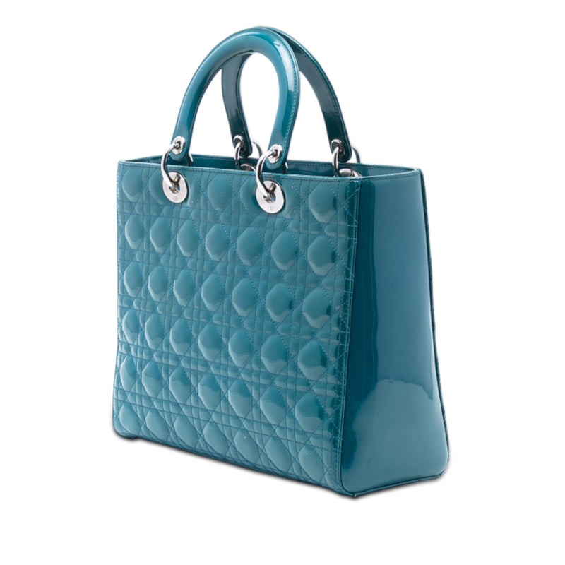 Large Patent Cannage Lady Dior - Image 2