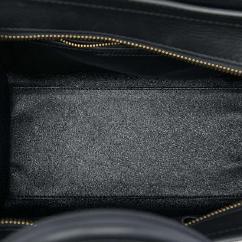 Micro Tricolor Calfskin and Suede Luggage Tote - Image 4