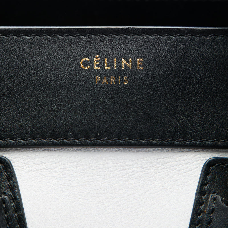 Micro Tricolor Calfskin and Suede Luggage Tote - Image 5