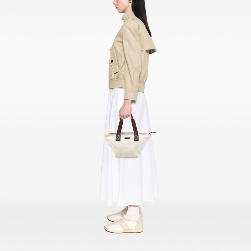 GG Canvas Web Tote - Image 7