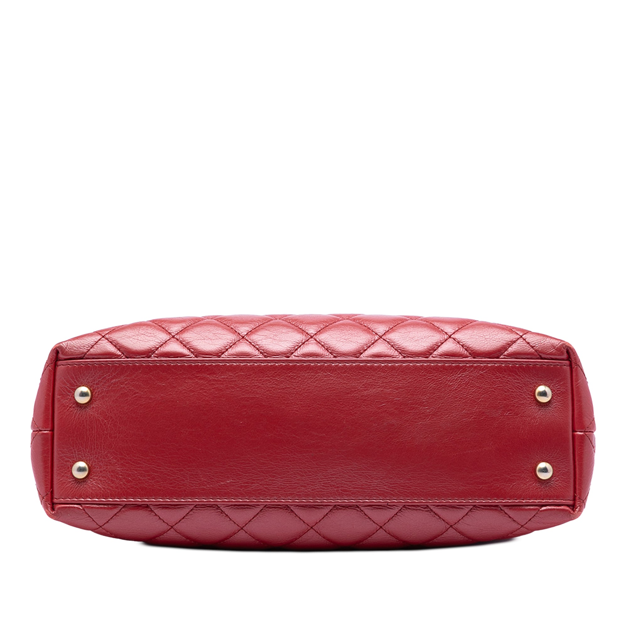 CC Quilted Calfskin Front Zip Drawstring Chain Tote - Image 3
