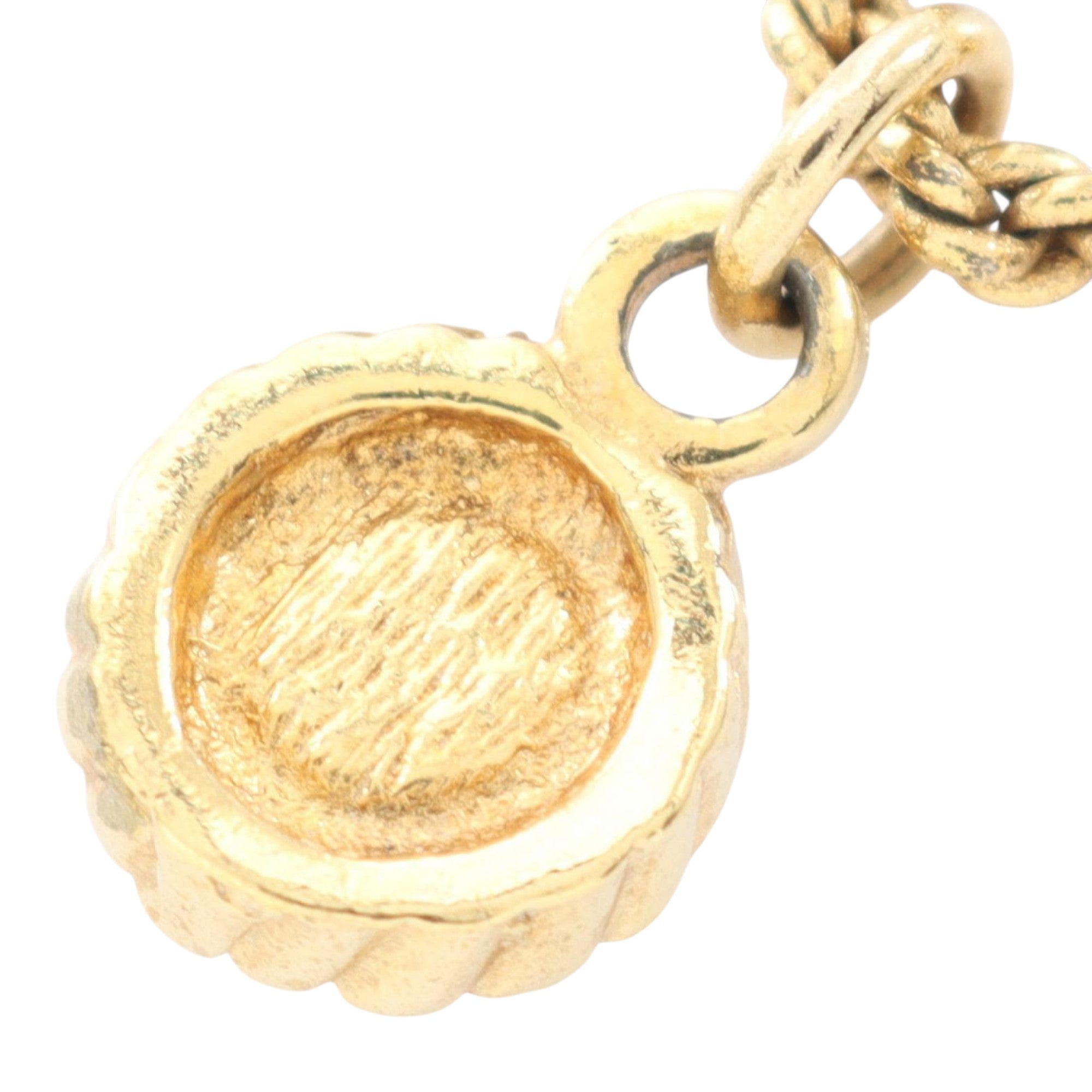 Gold Plated Strass Round Pendant Necklace - Image 3
