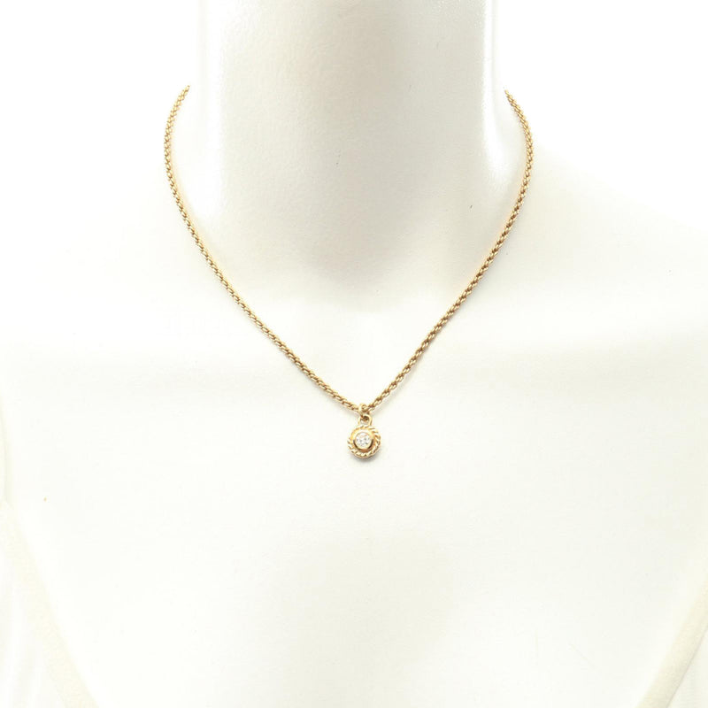 Gold Plated Strass Round Pendant Necklace - Image 8