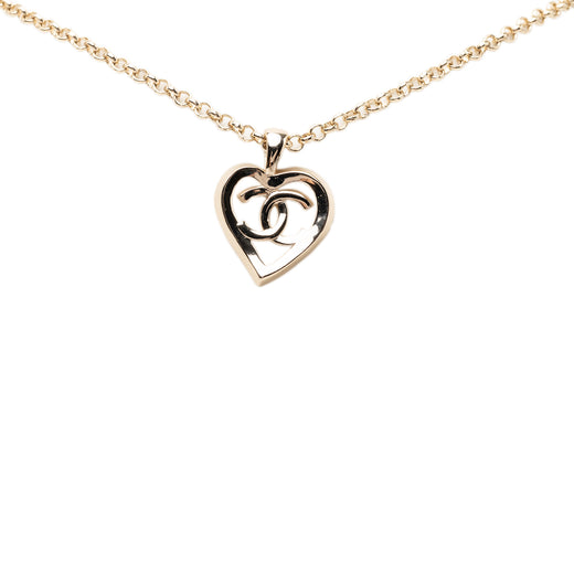 CC Gold Plated Heart Pendant Necklace - Image 1