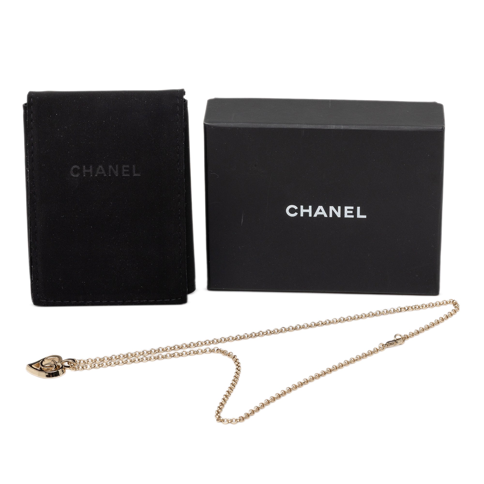 CC Gold Plated Heart Pendant Necklace - Image 5